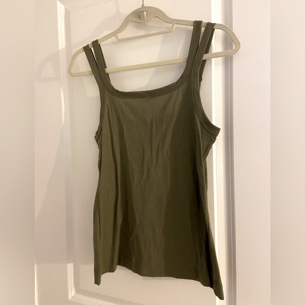 Army green casual crop top. Size medium from target.
